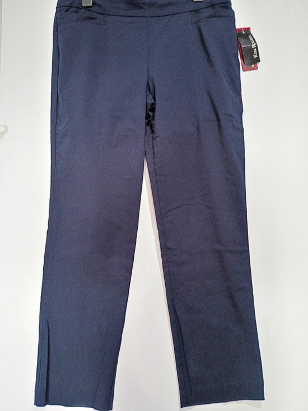 Kim Rogers Super Stretch Straight Leg Pants in Blue Size 12 NWT